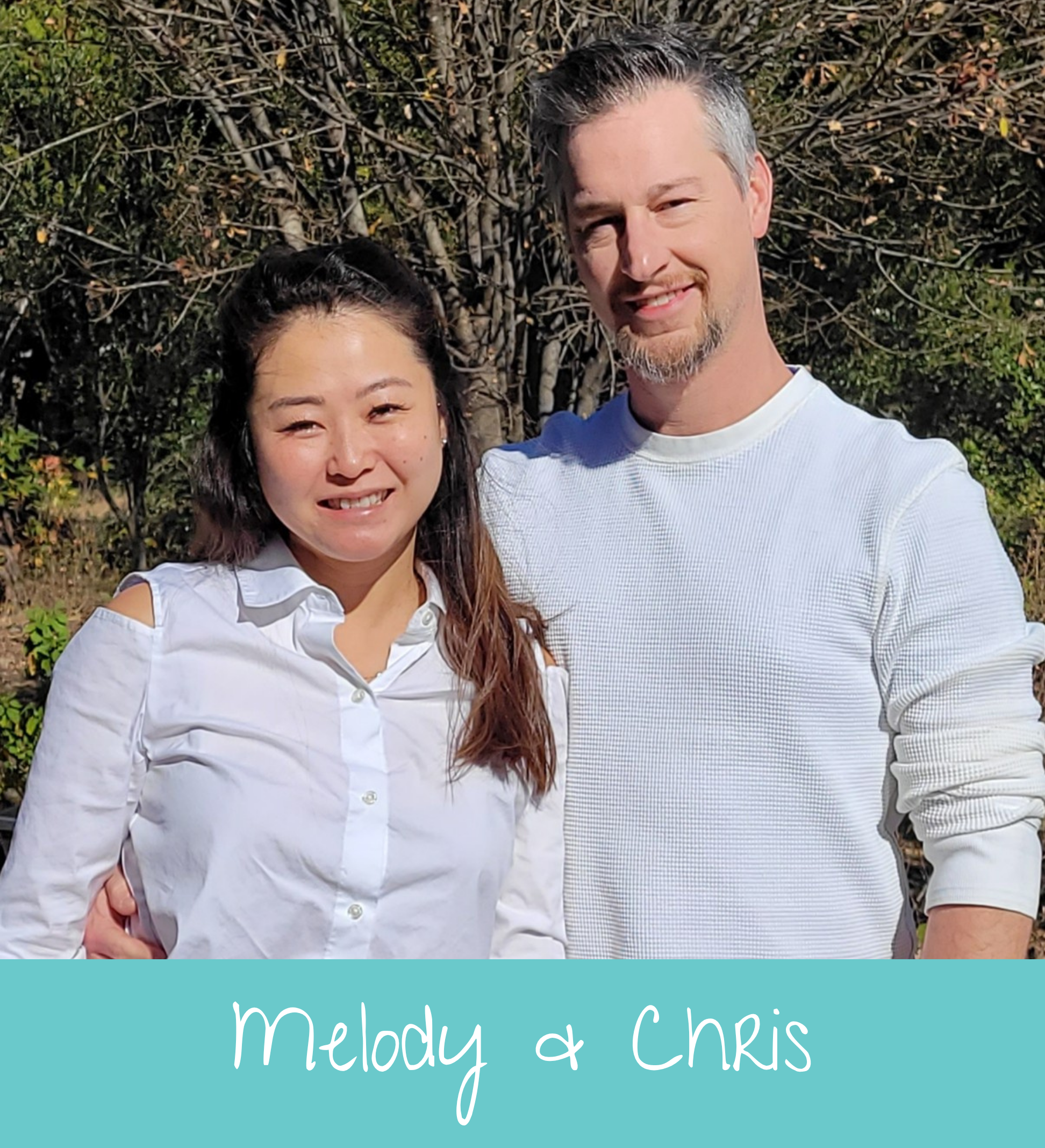 Hi! We are Chris and Melody. We didn't meet the traditional way - we met online and have been making everyday moments fun ever since. Our Arlington home is filled with good food, evening walks, and playtime with our fluffy sidekick, Baozi. Chris is t