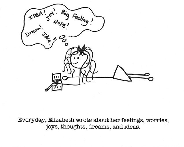 Everyday, Elizabeth wrote about her feelings, worries, joys, thoughts, dreams, and ideas.