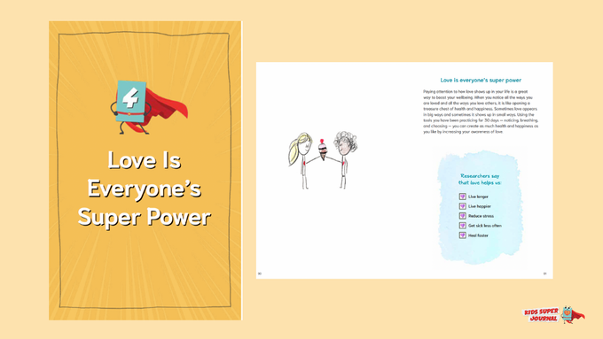  There are 7 themed chapters with 10 days of journaling in each chapter--that's 70 days of Super Journaling!&nbsp; 