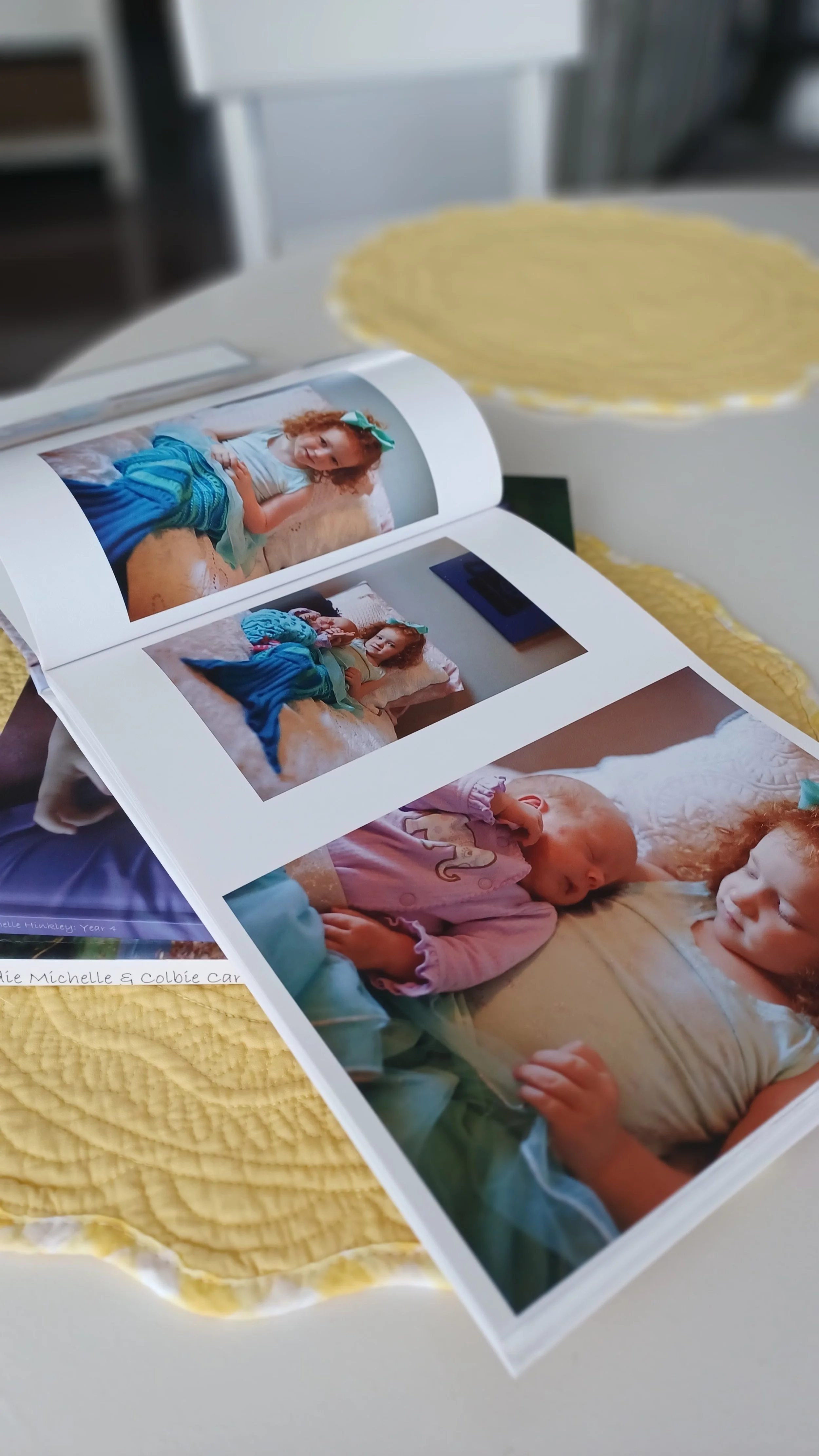 Photobook created by professional organizer who works with family photos and videos.