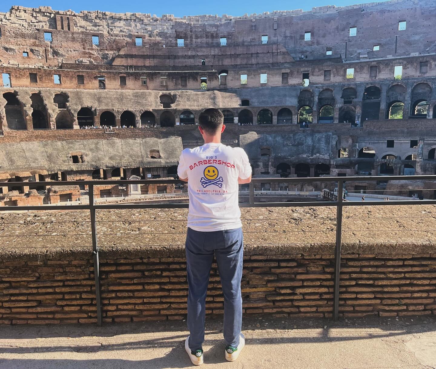 Thanks to our friend @vincetagram__ for bringing a piece of the shop all the way to the Colosseum in Rome!!! SOOO SICK!

IF YOU CAN&rsquo;T BEAT &lsquo;EM - TRY ANYWAY.⚔️😎💈

#PhillyBarber #PhillyBarbers #PhillyBarberShop #PhillyBarbershops #SouthPh