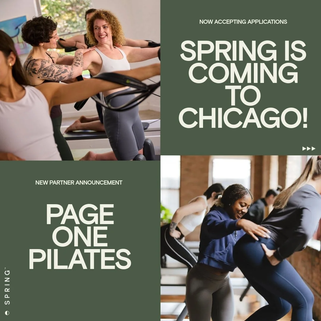 Chicago, it&rsquo;s time to SPRING In✨

We&rsquo;re so excited to officially welcome Page One Pilates as SPRING&rsquo;s home for teacher training in Chicago.

You may already know Page Barker through @classchoreography, the class planning platform in