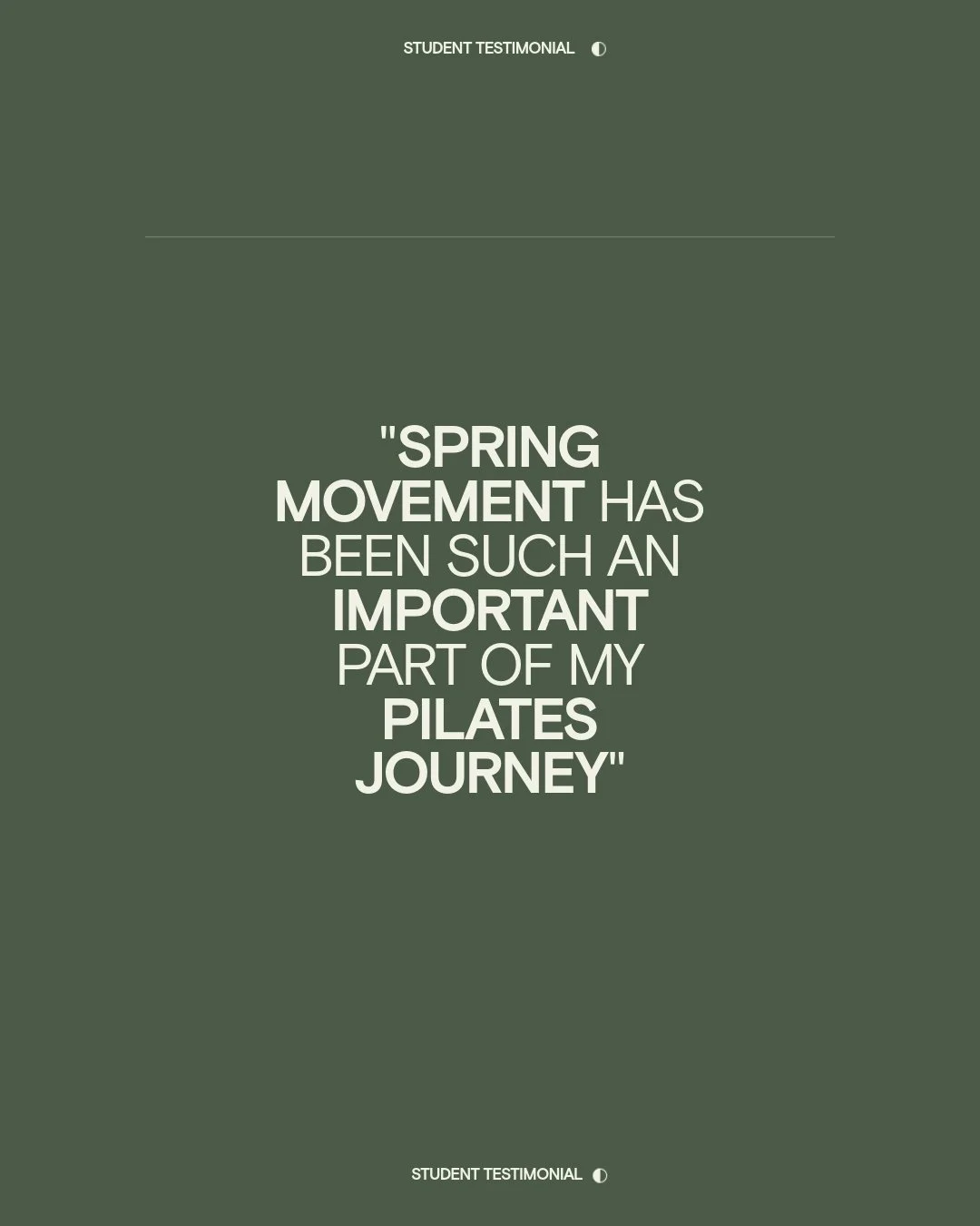 Teagan&rsquo;s words say it best 🤍

&ldquo;SPRING has been such an important part of my Pilates journey. The quality of instruction is exceptional, the courses are thoughtfully designed, and the community is welcoming and supportive.&rdquo;

Teagan 