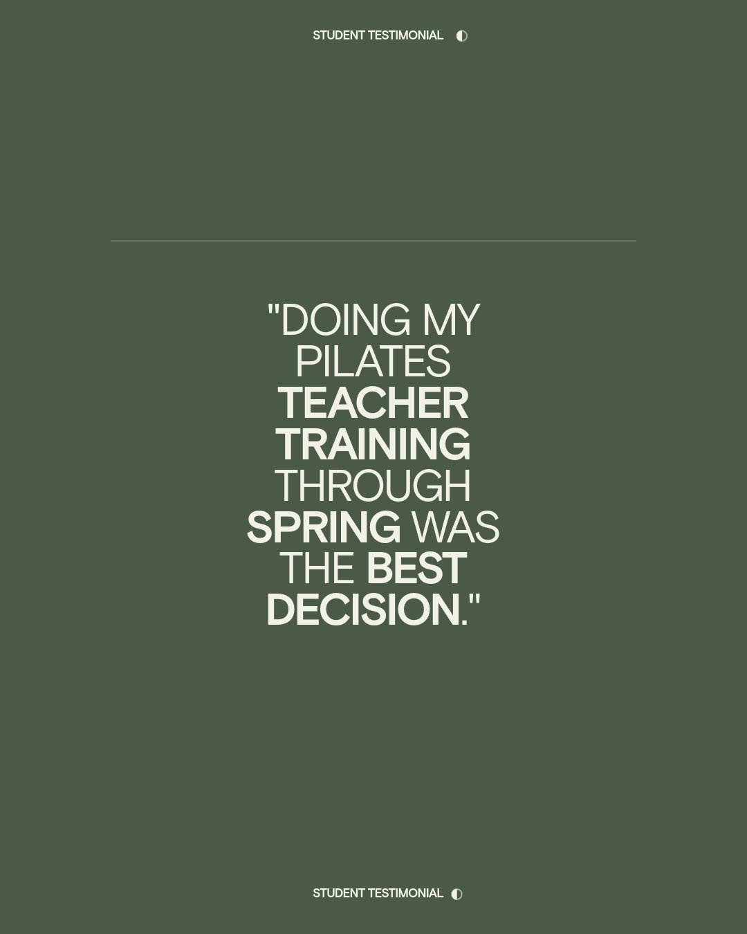 Paola found a way of learning that prepared her for the room&mdash;not just the coursework 🤍

&ldquo;Doing my Pilates teacher training through SPRING was the best decision. The flipped learning model worked really well in preparing me for the live l