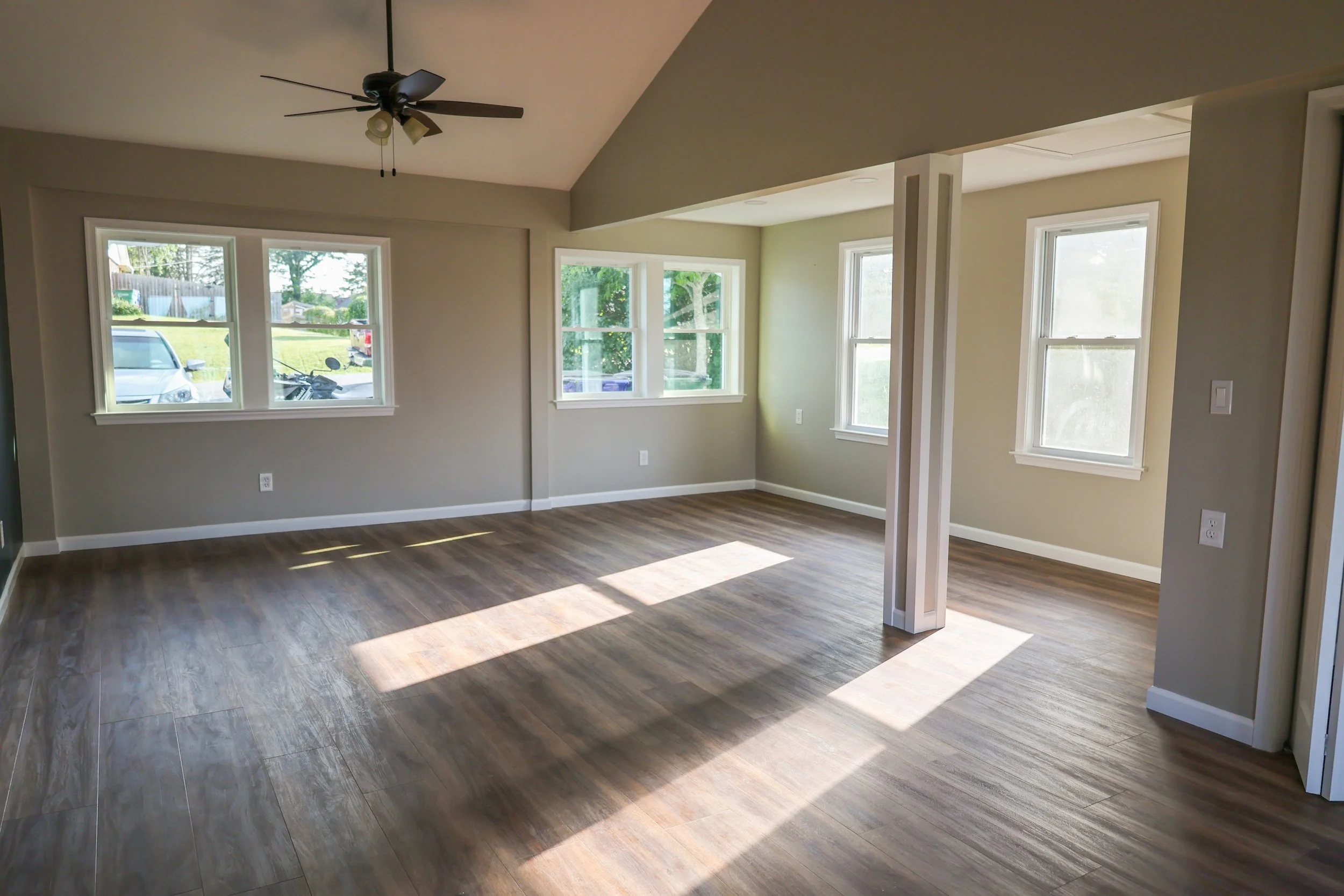 living room renovated in Blacksburg VA