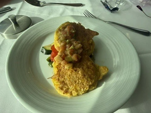 Crab cakes at dinner