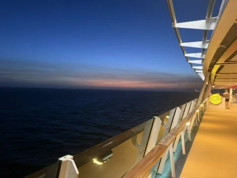 Dusk on the deck