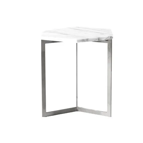 Silver Hex Side Table
