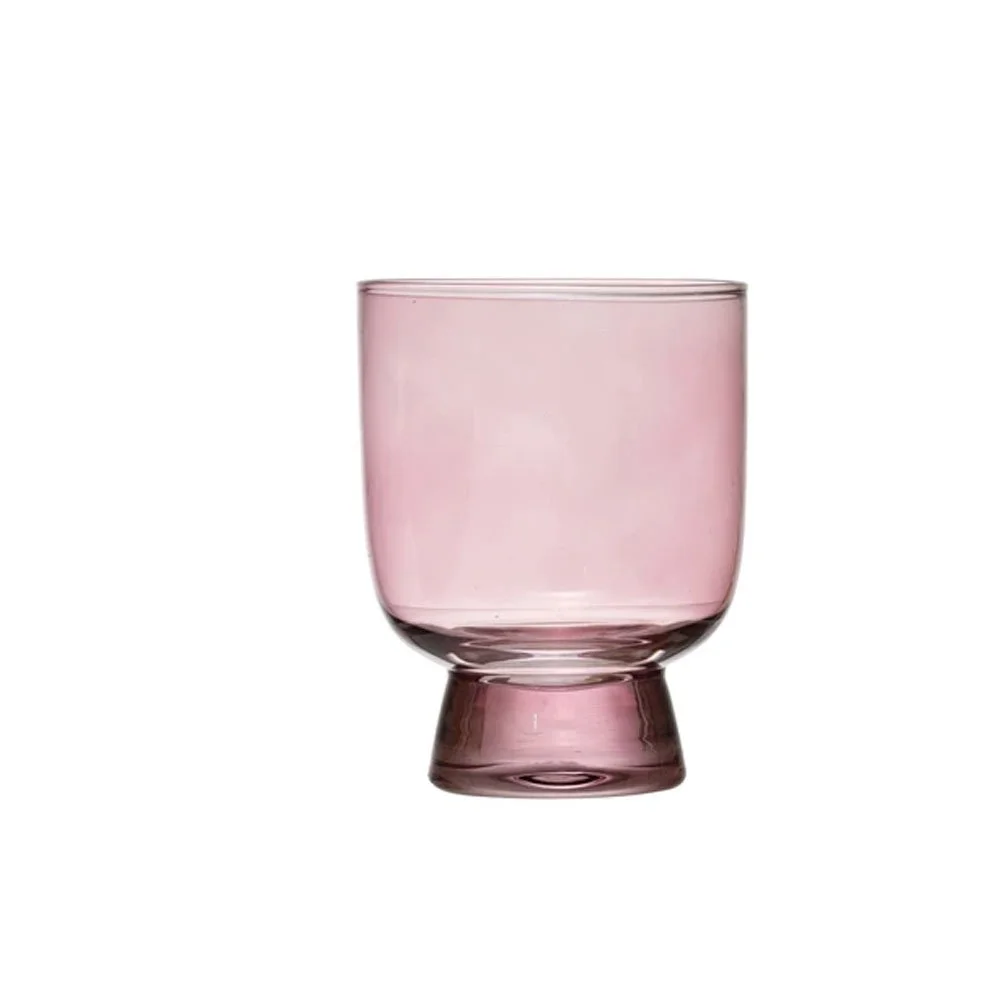 August - Pink Rocks Glass