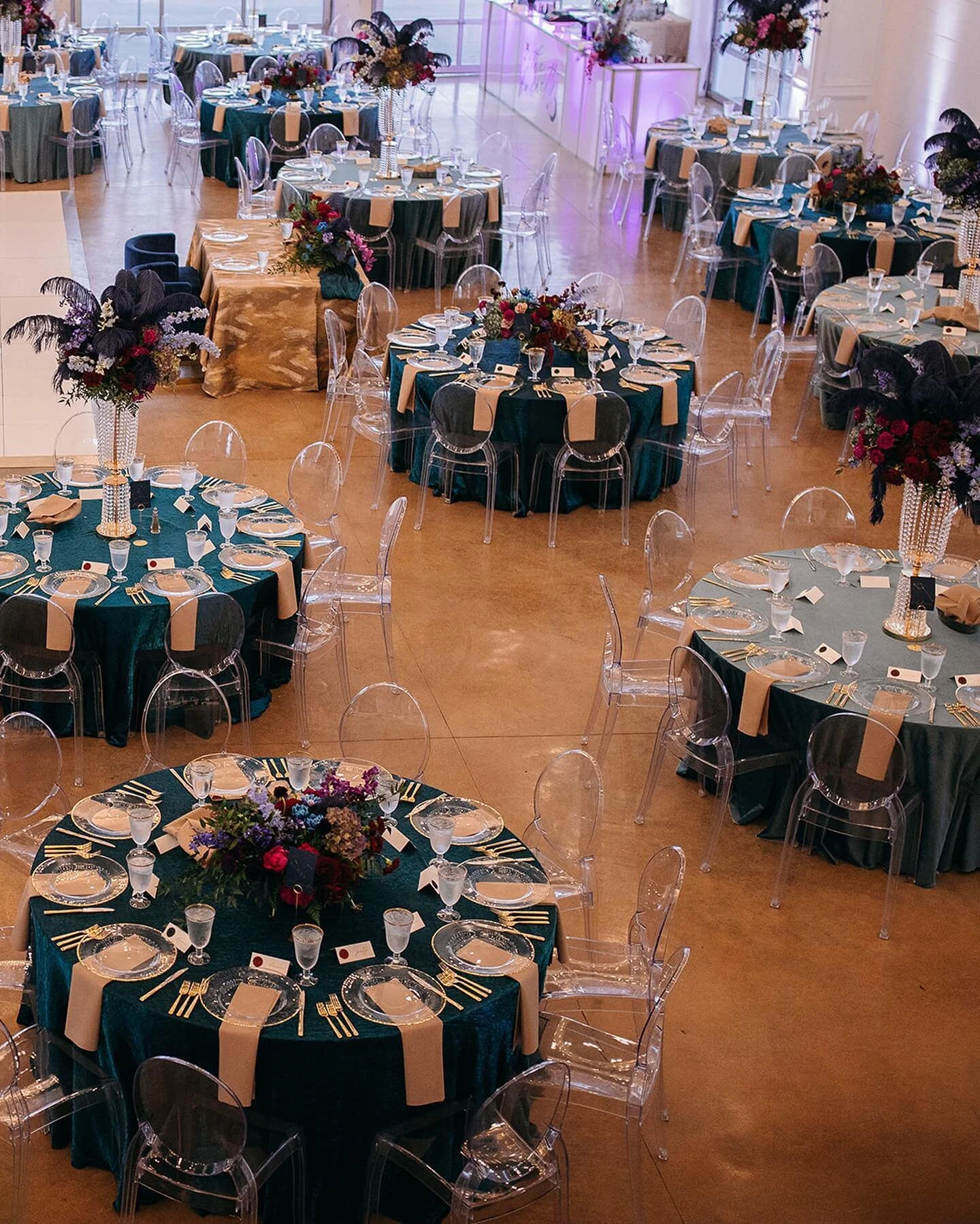 Proof that chairs, linens, and custom bar facades can transform ANY space!