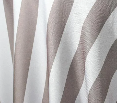 Gray/White Stripe Draping