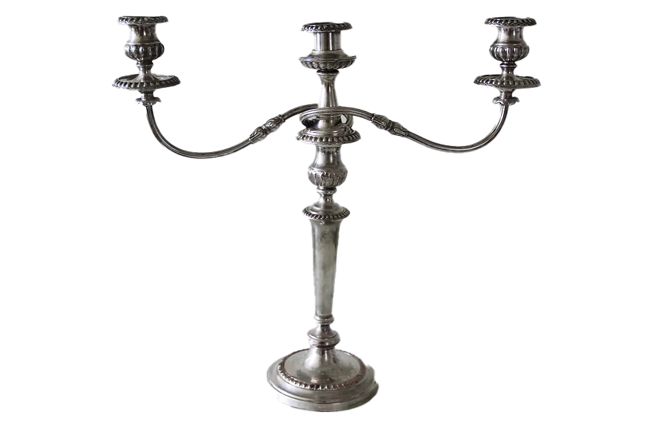 24" Silver Candelabra