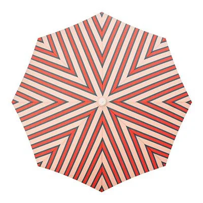 Dusty Pink Stripe Patio Umbrella