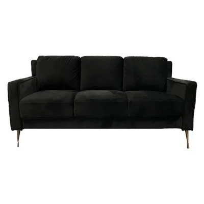 "Natasha" Black Velvet Sofa