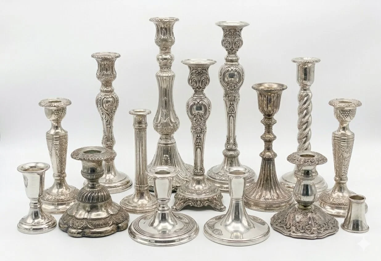 Vintage Silverplate Candlesticks