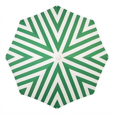 Green Stripe Patio Umbrella