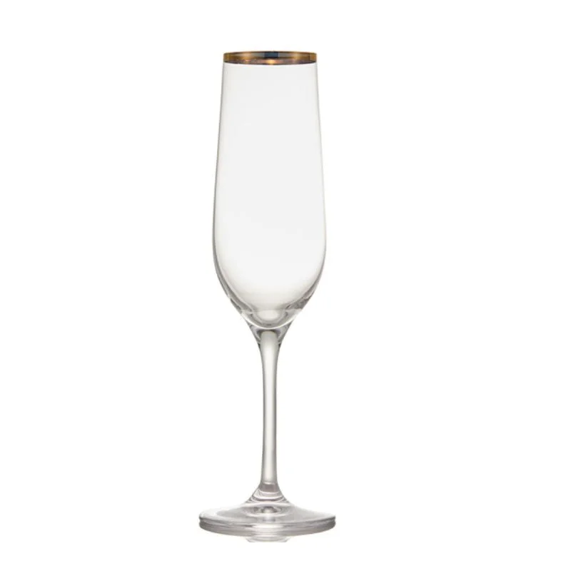 Classic Gold Rim Champagne Flute