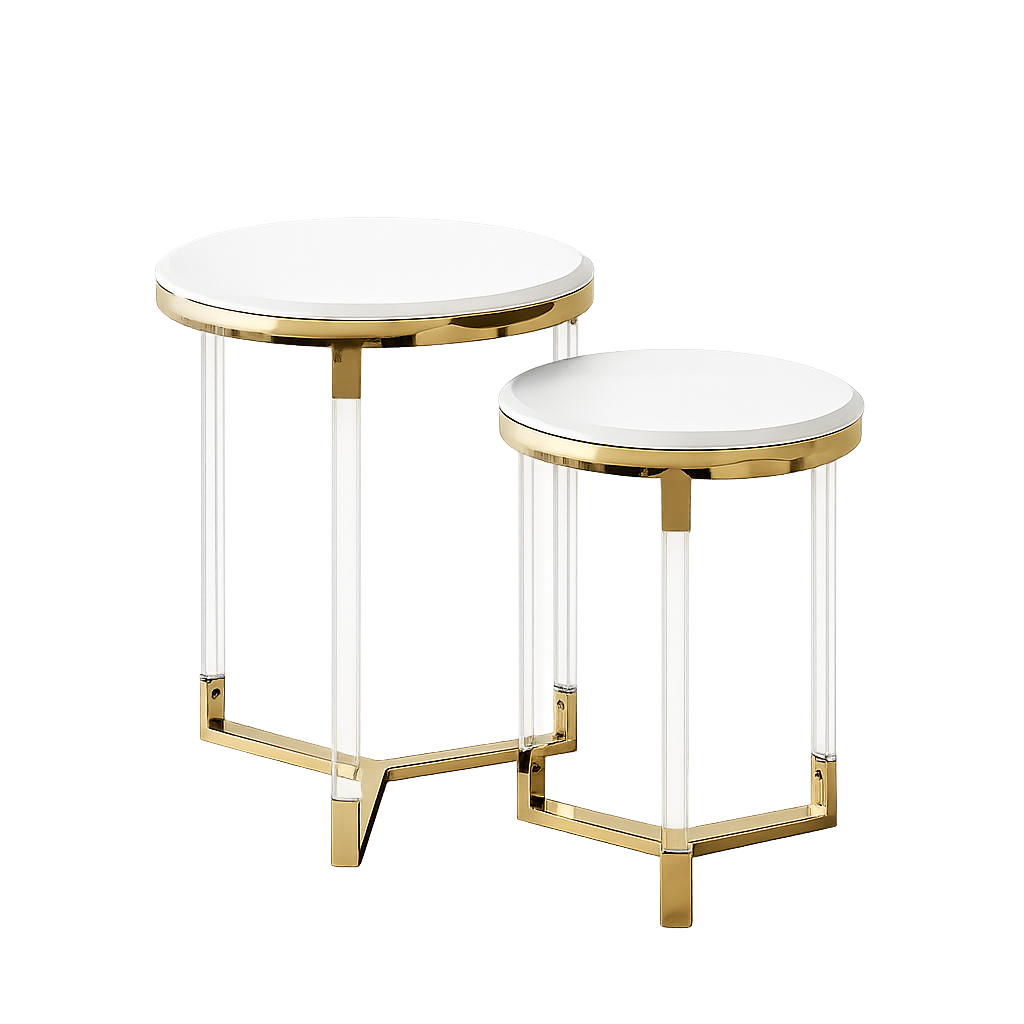 Drake Gold/ Acrylic Side Table