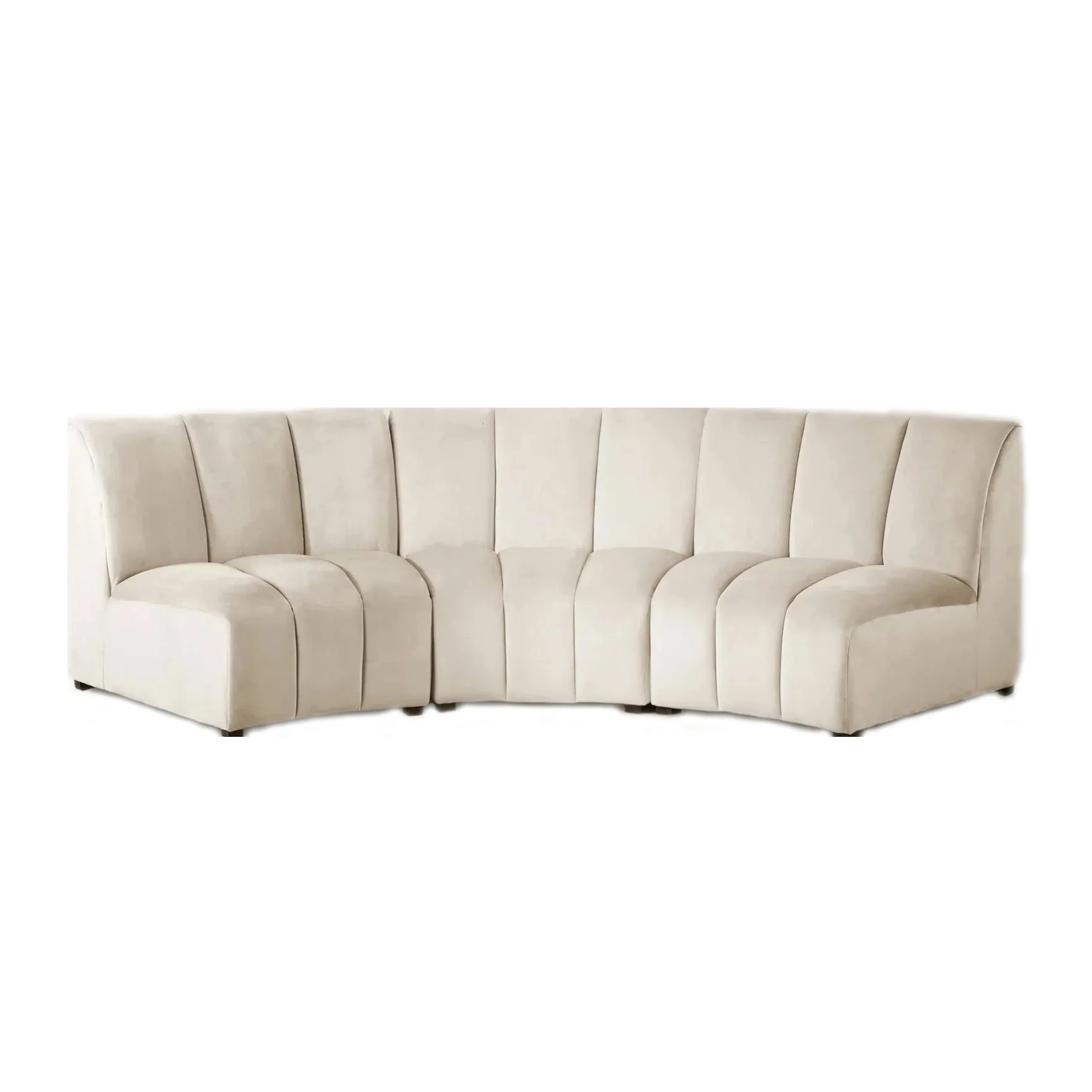 "Martha" Cream Velvet Sofa