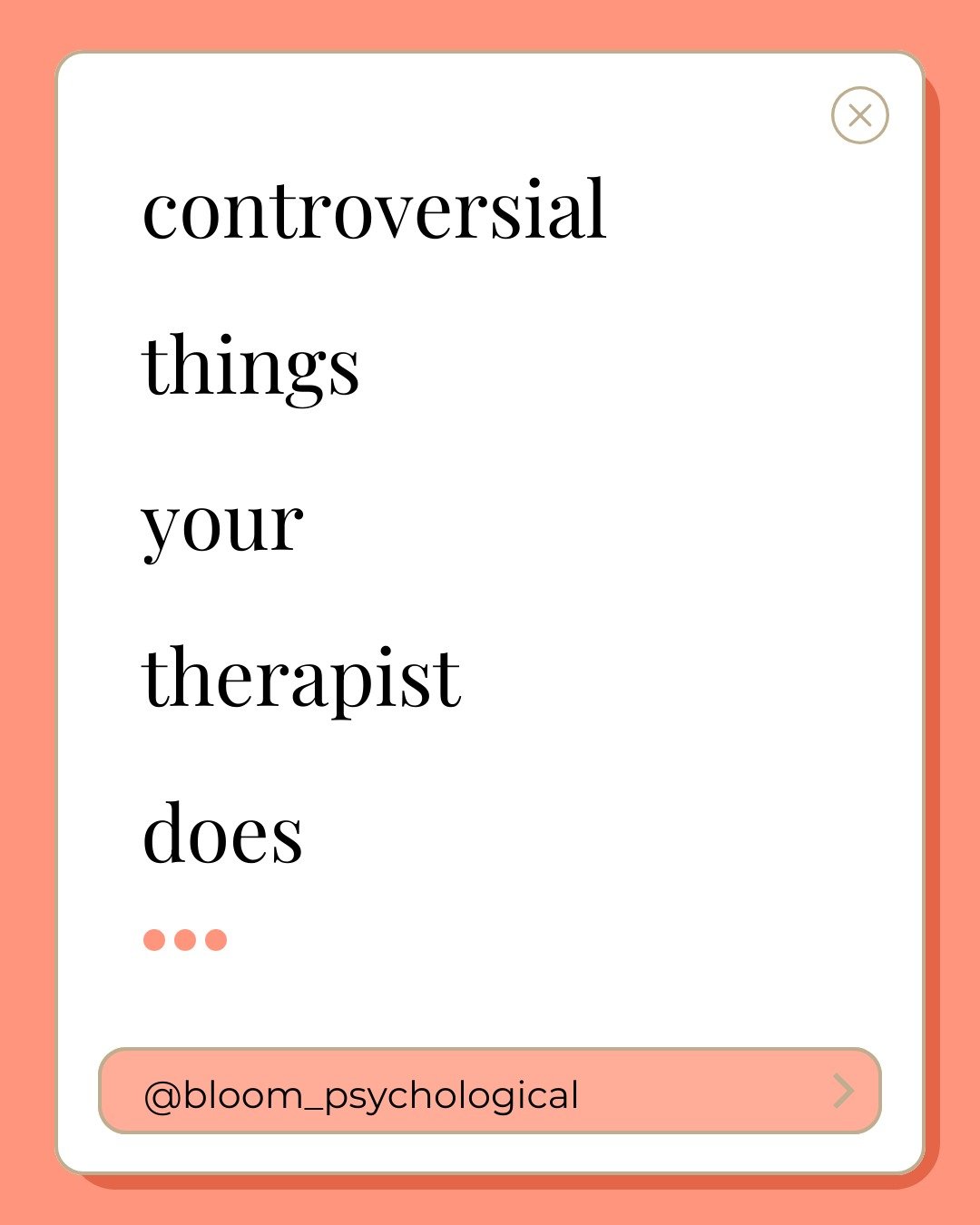 What seemingly unhinged things has your therapist done that made you do a double take? Talk about it in the comments below!
Looking for support? 🌿💙
👉 Visit my website:
www.bloom-psychological.com
📩 Interested in therapy?
Email me: dr.kait@bl