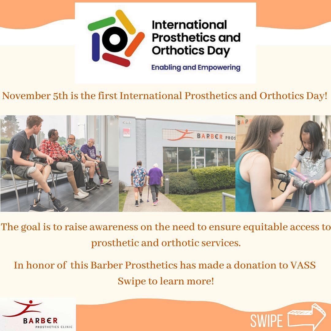 Tomorrow is the first International Prosthetics and Orthotics Day! 🦿🦾

To mark this Barber has made a donation to Vancouver Adaptive Snow Sports (VASS), a non-profit society operated by volunteers including @tessa_j_r from our Barber Team 🏂

If yo