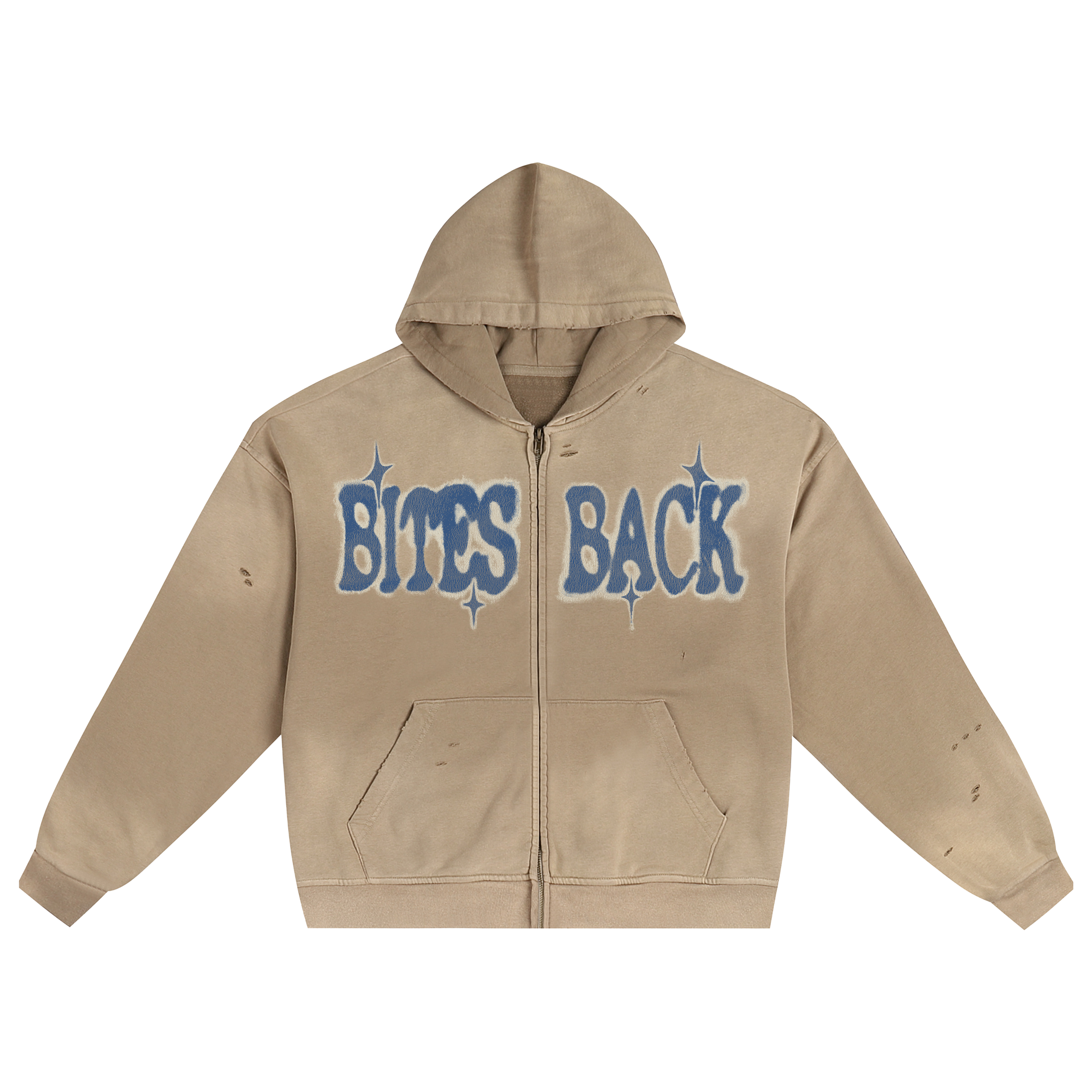 BITES BACK DISTRESSED HOODIE