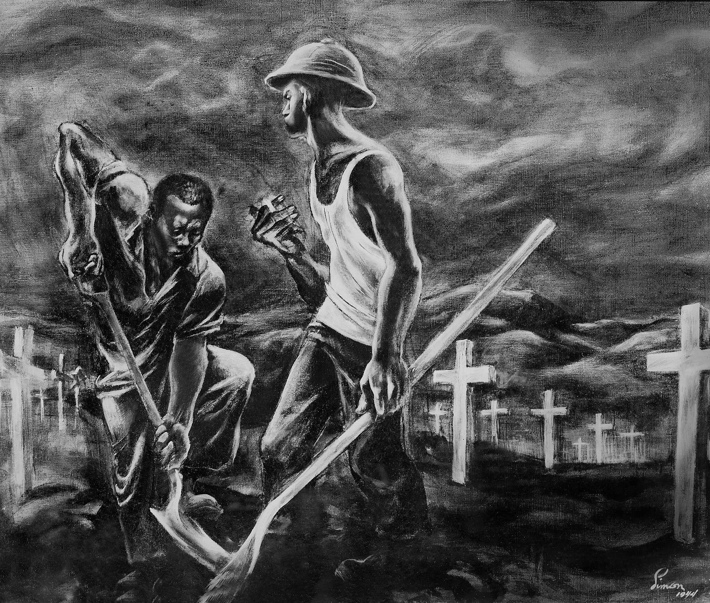 Effigy In a New Guinea Graveyard Nov 43