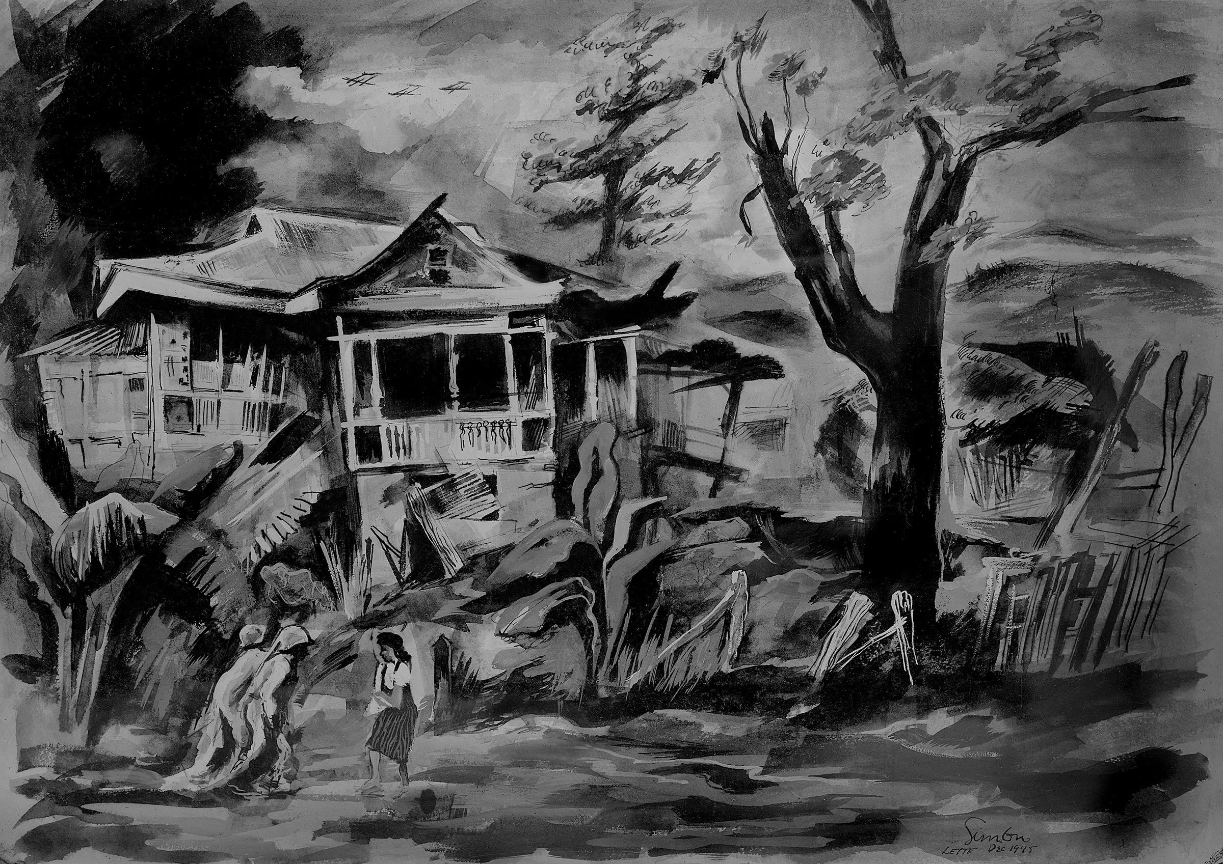 Bombed out house Philippine Island – Leyte  