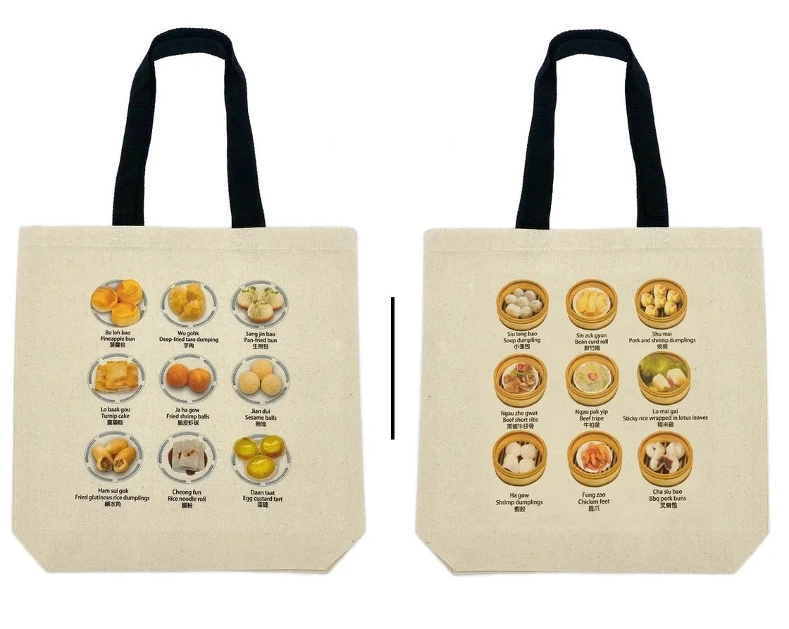 Double-sided "Let's Yum Cha" tote