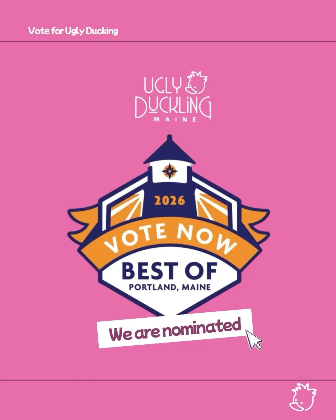 🏆 PORTLAND, WE ARE NOMINATED! 🦆✨

Our hearts are bursting: we are competing in 5 categories in the Best of Portland 2026! 🥳 To help us become one of the winners, we need your support in every single category. It will only take a minute!

🗳️ Vote 