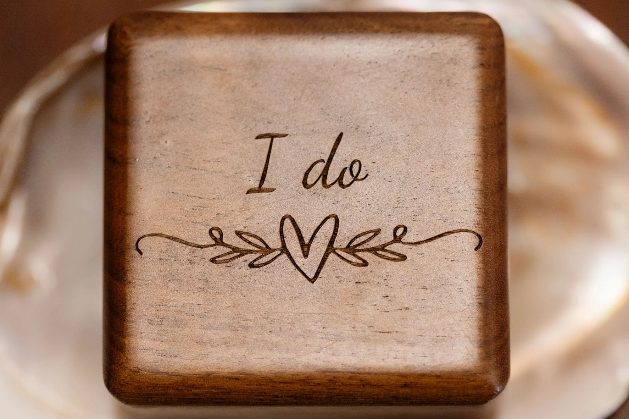 Wooden Wedding Ring box