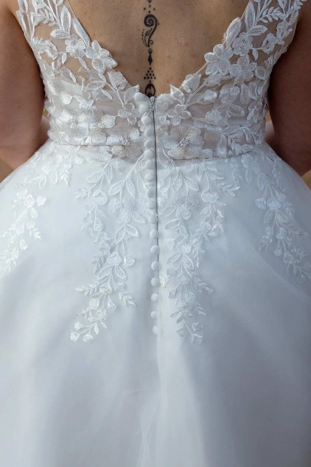 Back of Wedding Dress