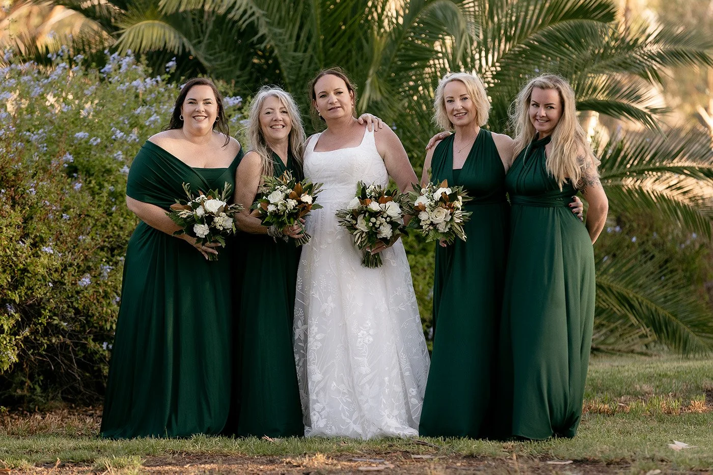 Bride and bridesmaids