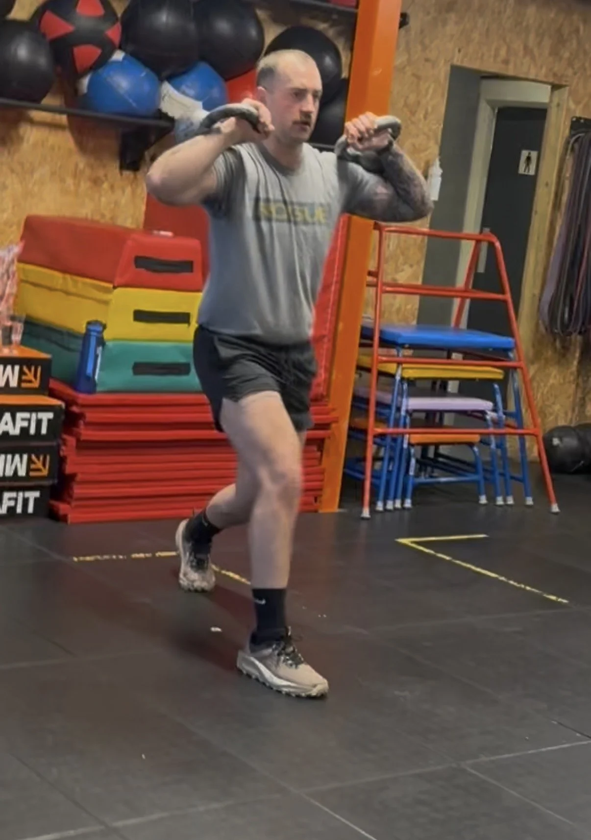 Strength training at AFS hybrid training gym Andover