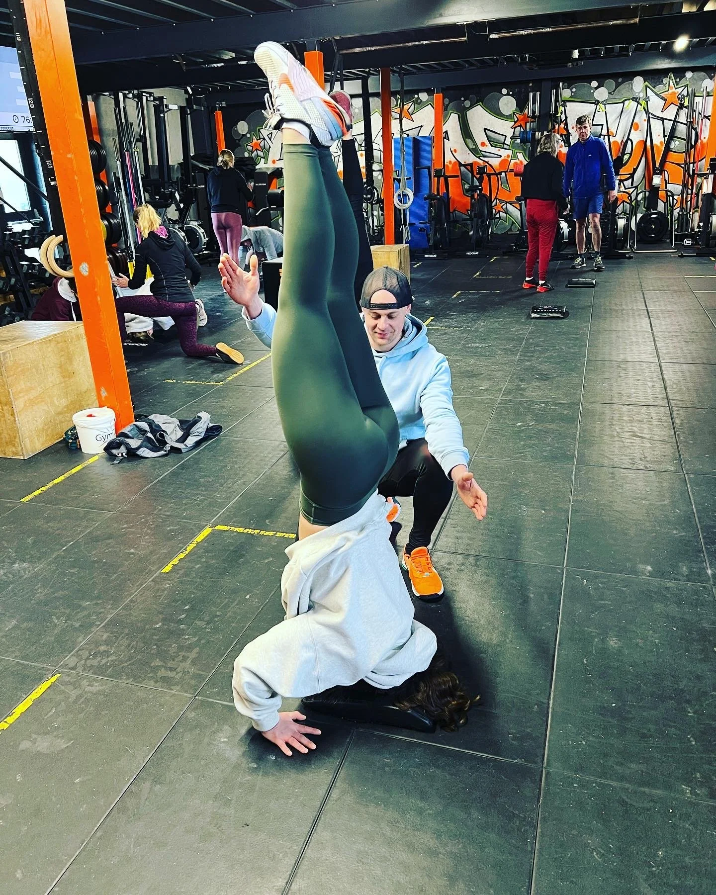 James coaching the fundamental gymnastics skills