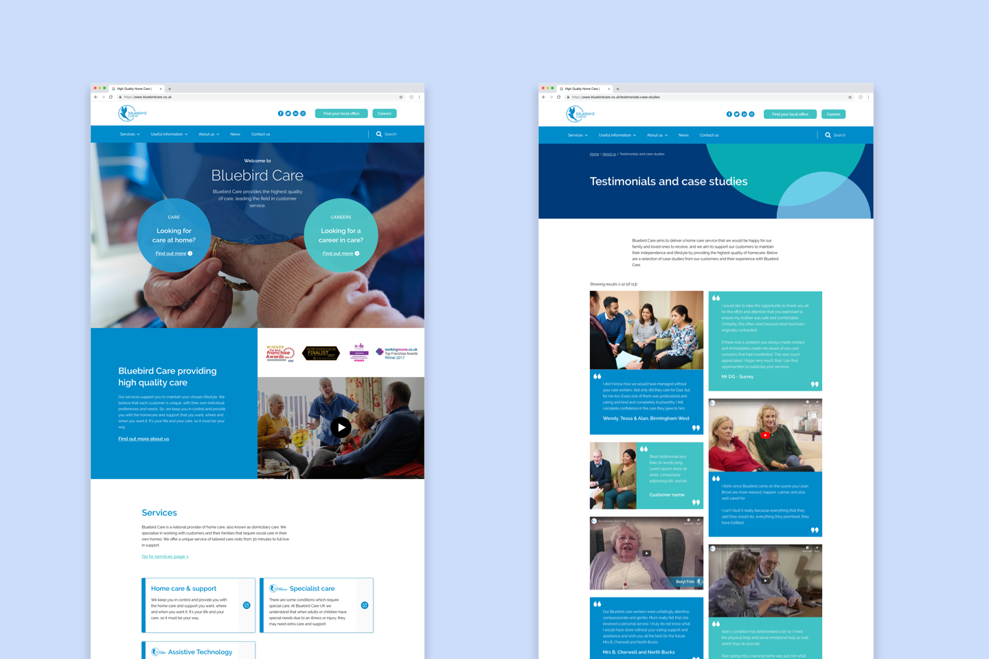 Bluebird Care UI