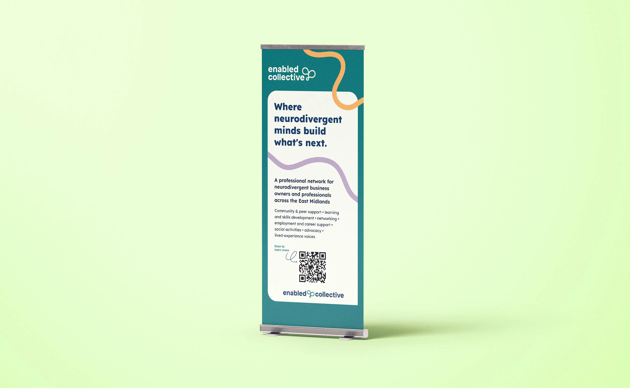 A mockup example of a roller banner for enabled collective