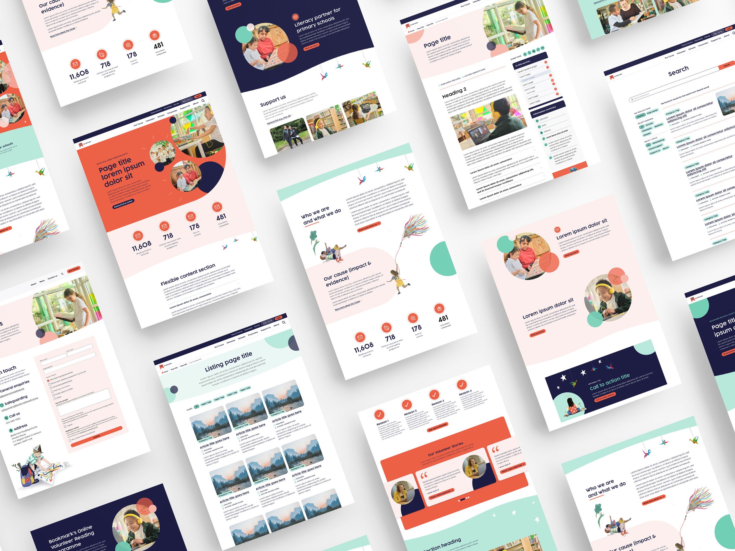 Website design for Bookmark Reading charity