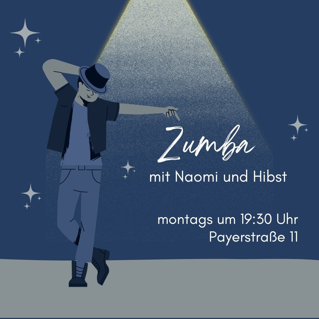 W&auml;rme dich auf mit Tanz und Latin Beats! ⁠
⁠
Herzliche Einladung zu einer kostenlosen Zumba Stunde mit Naomi und Hibst um 19:30 Uhr in der Payerstra&szlig;e 11. ⁠
⁠
Wie immer ist Zumba kostenlos und ohne Anmeldung. ⁠
⁠
⁠
#unterwegstu #sommerseme