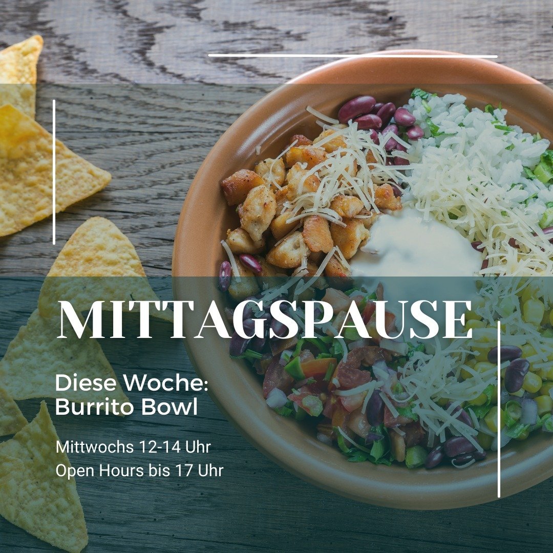 Frisch und festlich sind wir diese Woche mit einem Burrito Bowl f&uuml;r euch da. ⁠
⁠
Herzliche Einladung, eine Pause zu machen und Zeit mit neuen und alten Gesichten zu verbringen. ⁠
⁠
Es bleibt immer vegan, immer lecker. ⁠
⁠
⁠
#unterwegstu #sommers