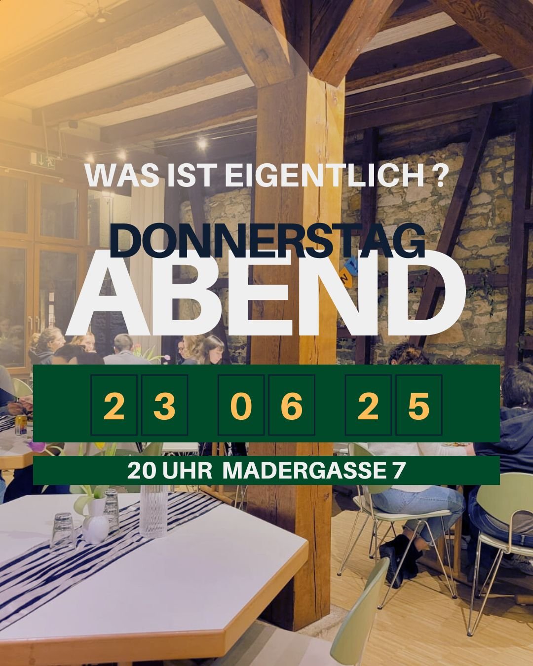 Diese Woche findet Donnerstagabend wieder statt! Wir freuen uns, wenn ihr den Abend in unserer Gemeinschaft verbringt :) 

 #studierenint&uuml;bingen #unterwegst&uuml; #unit&uuml;bingen #t&uuml;bingen