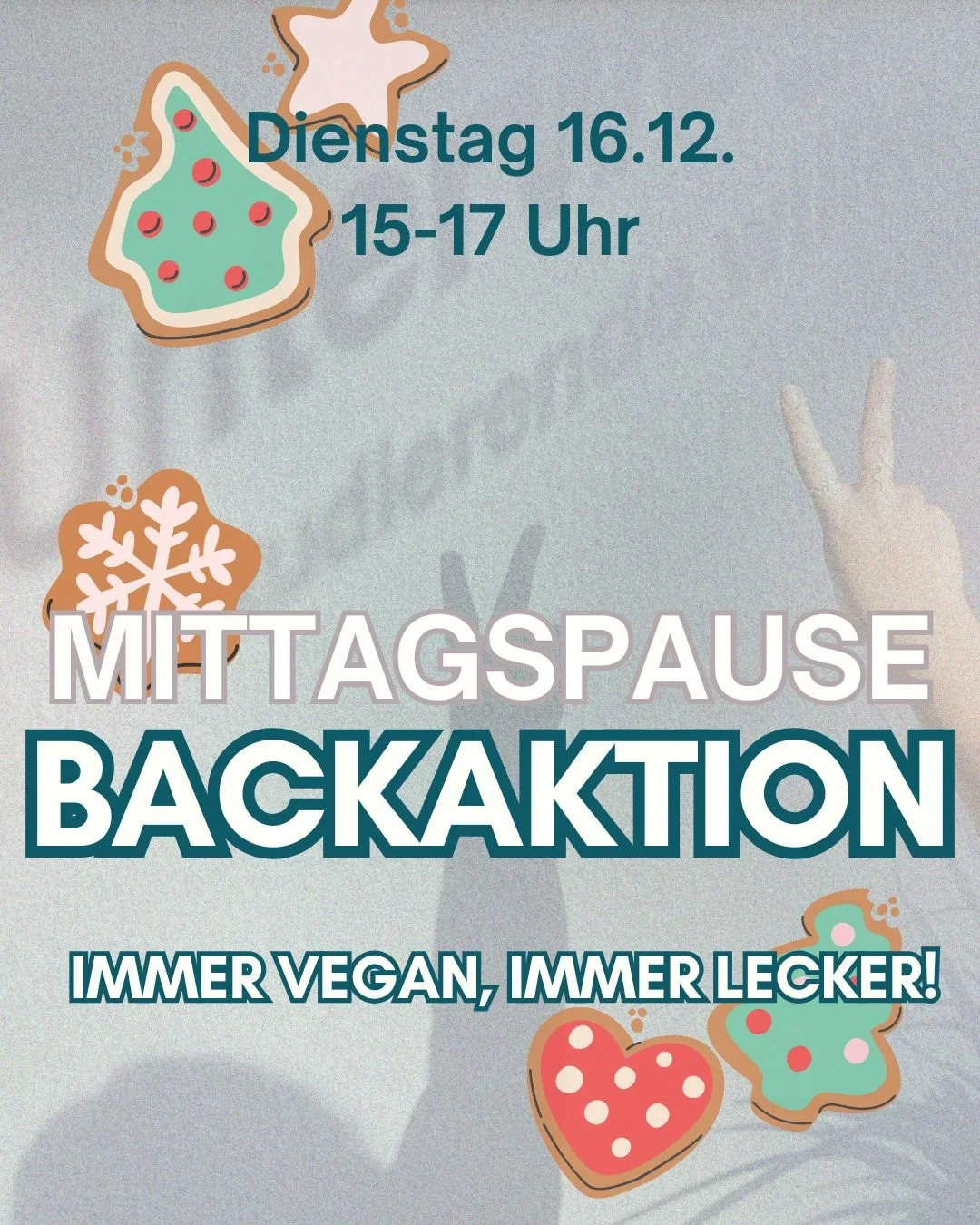 Am Dienstag 16.12. gibt's eine kleine Backaktion bei uns. Ihr seid alle herzlich eingeladen Pl&auml;tzchen mit uns zu backen, die wir dann am Mittwoch bei der Mittagspause gemeinsam dekorieren und essen werden 🎄🍪