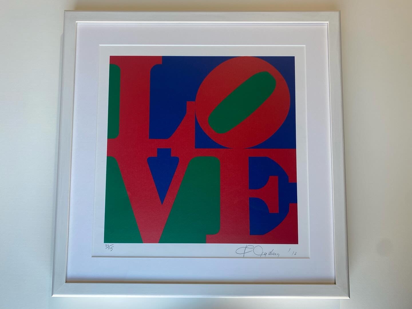 LOVE. It&rsquo;s the most powerful thing 

A simple artwork with a simple, but very important message. It was great to have this original @robertindiana print in for framing. A very iconic artwork that surely everyone has laid eyes upon at some time?