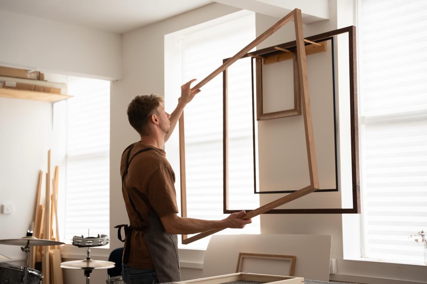 The light in the workshop was dreamy this morning. A nice chink in what&rsquo;s always a pretty gloomy month. Just as it was on this day back in early autumn when @1101.productions paid me a visit. Video courtesy of the wonderful Jesse incoming soon.