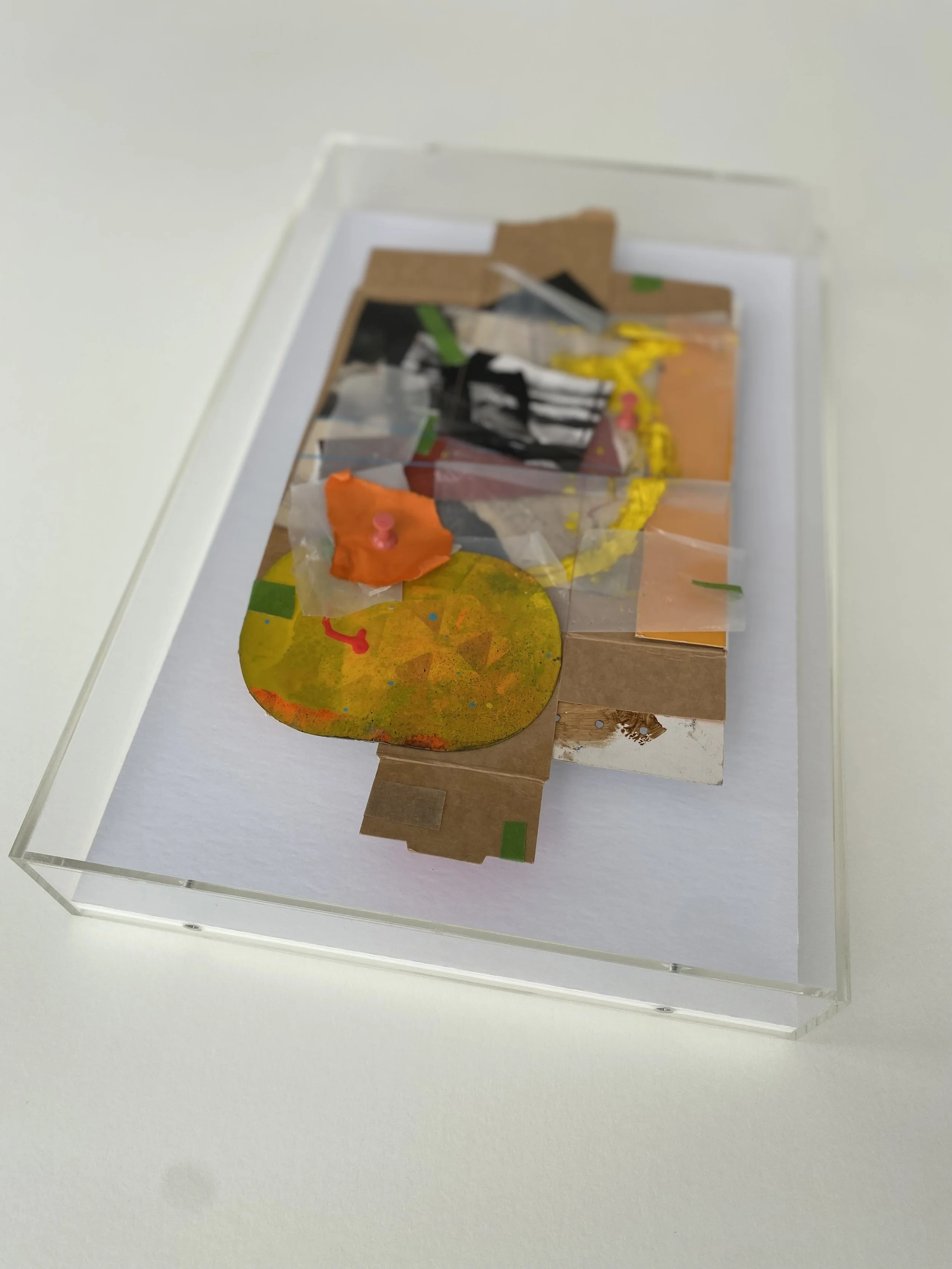 Kate Jacobs Mixed media work in a conservation acrylic box frame