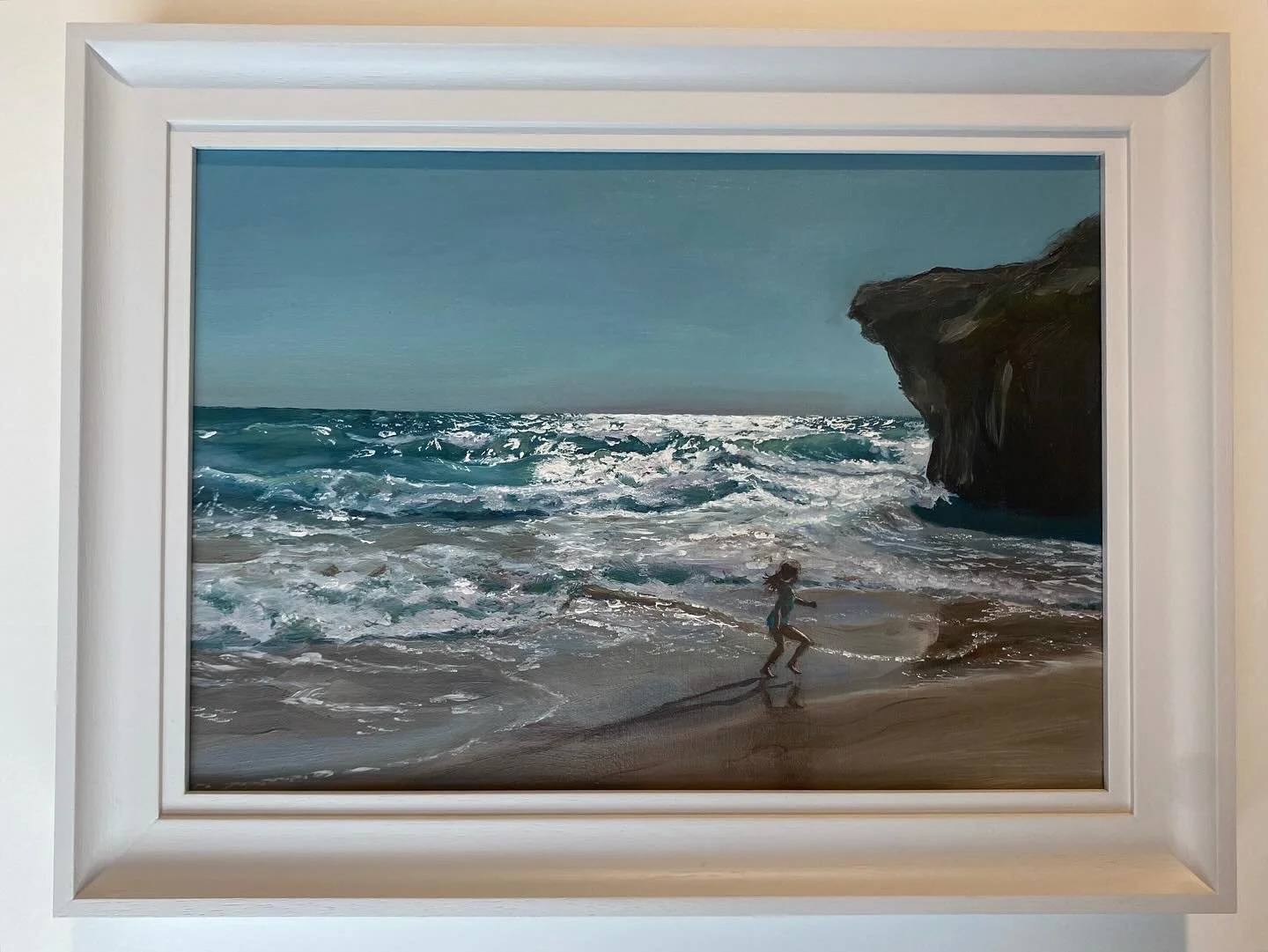 hand painted frame on original oil painting