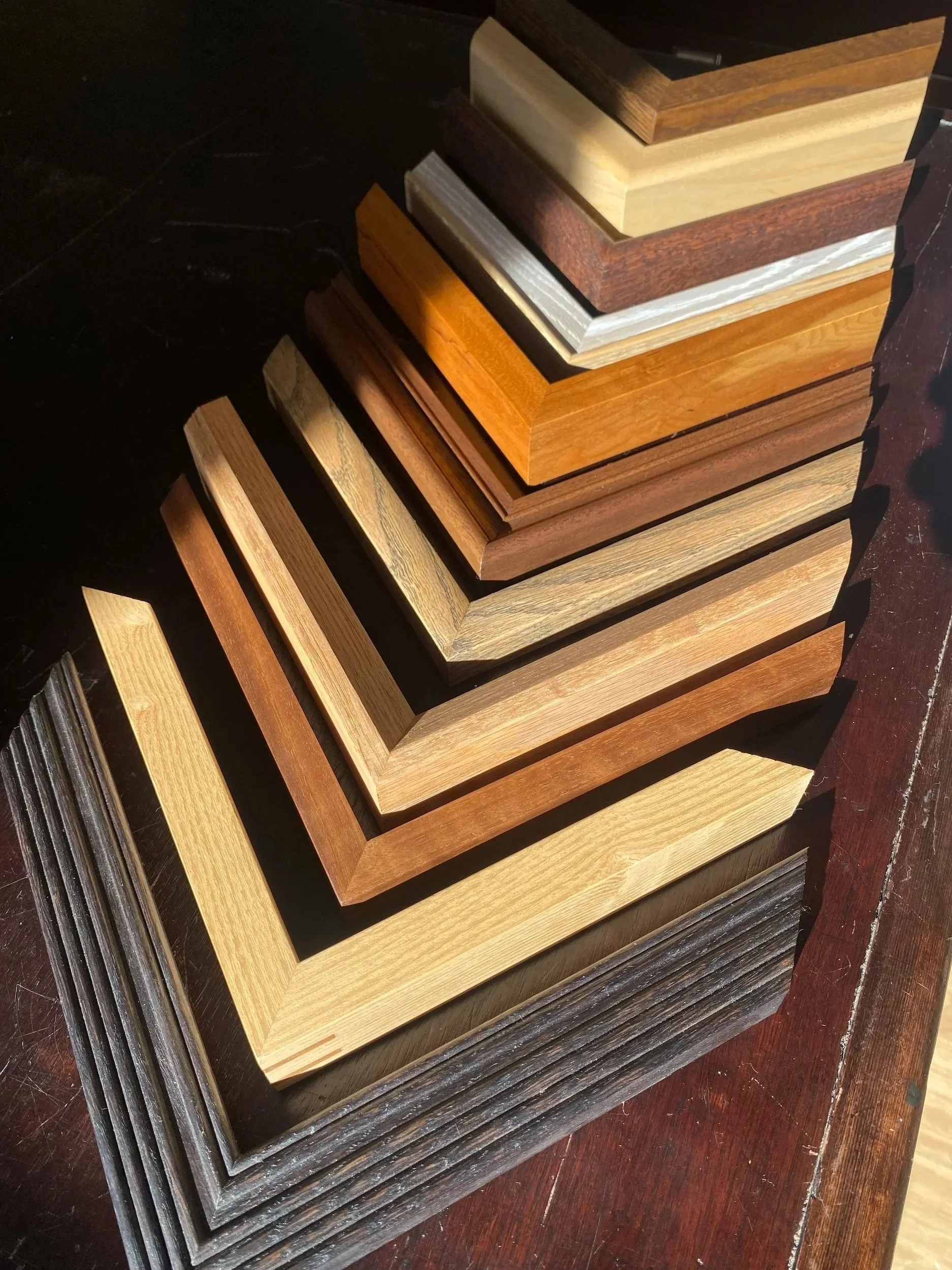 Hand finished hardwood samples