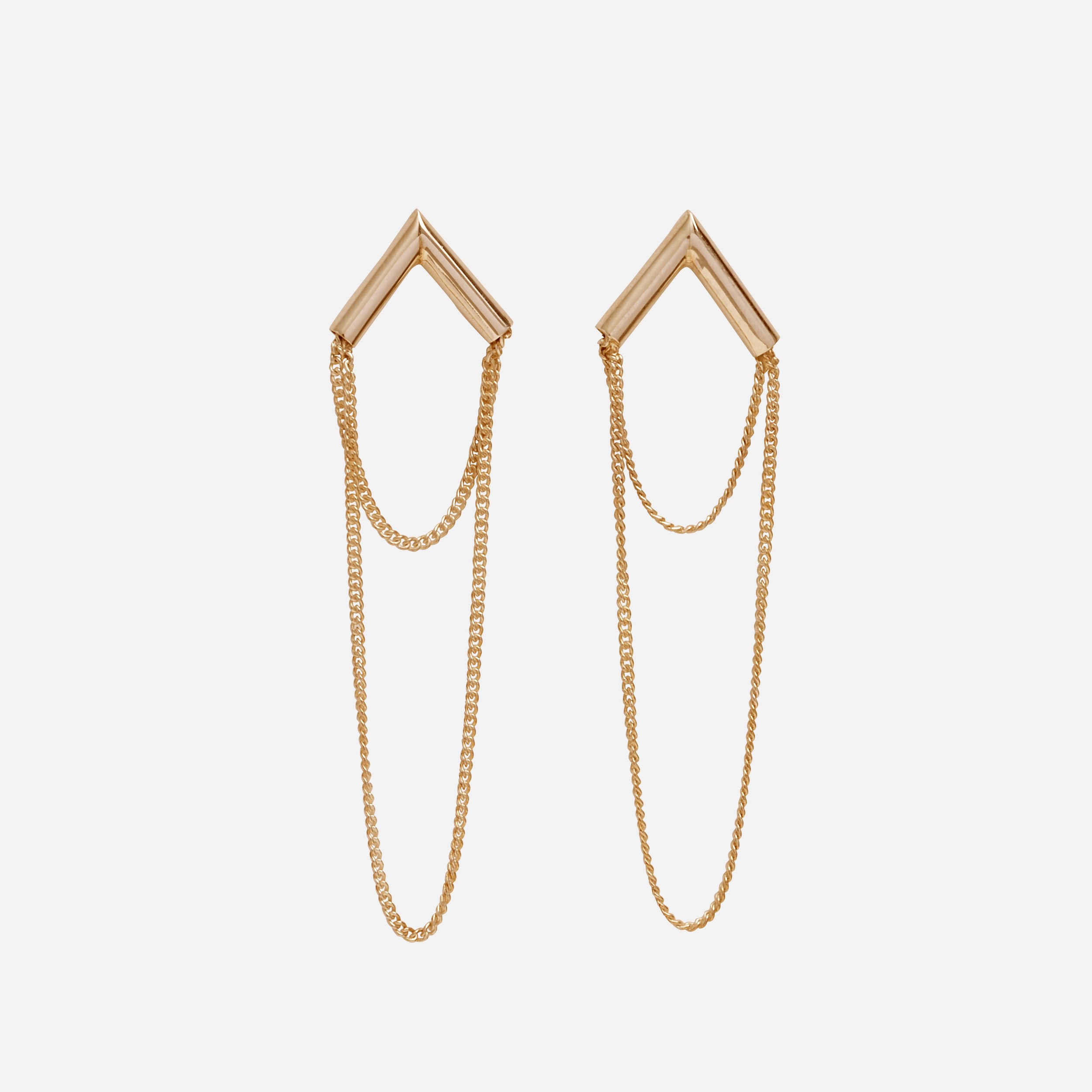 Chain stud earring — Karin Andreasson Jewellery