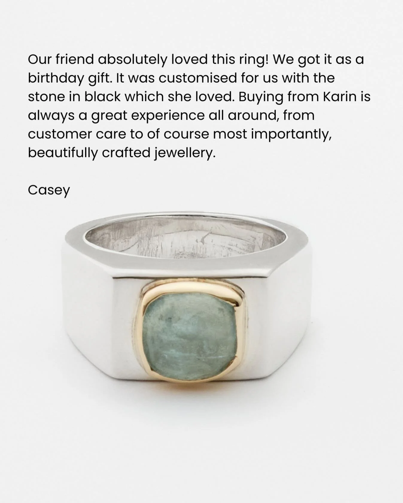 Happy, returning customer, thank you Casey! ❤️ #karinandreassonjewellery