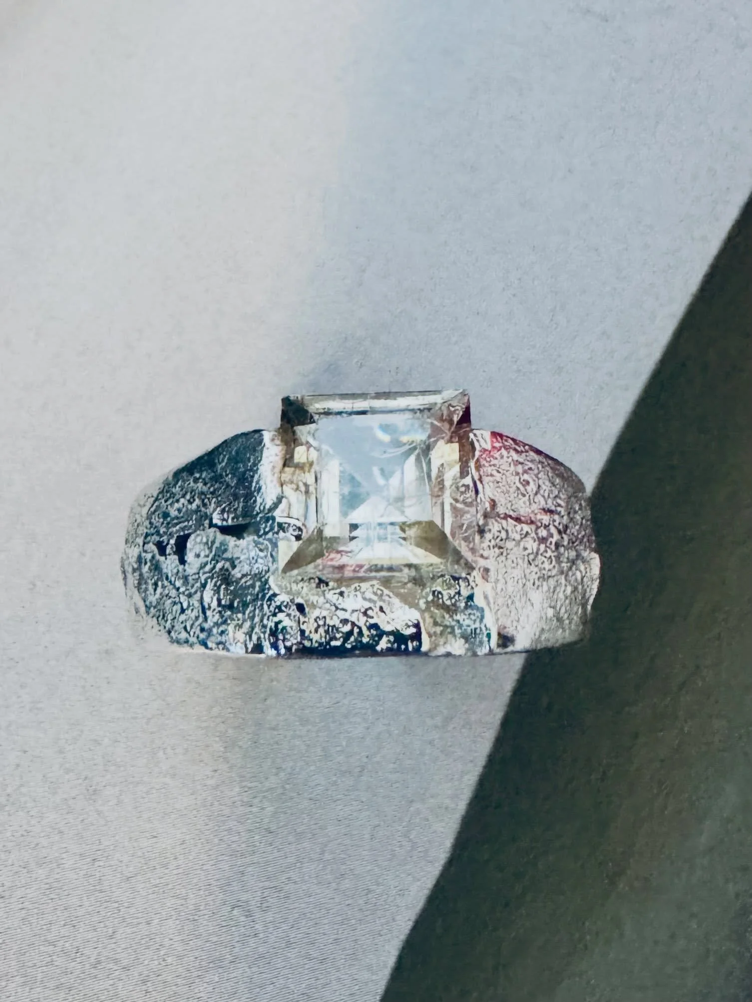 My 3 favourite rings that I made this week. I&rsquo;m even keeping the square stone one&hellip; The stone came from a ring my mum got as a holy communion present in her teens. She has already repurposed the gold for another ring and I got hold of the